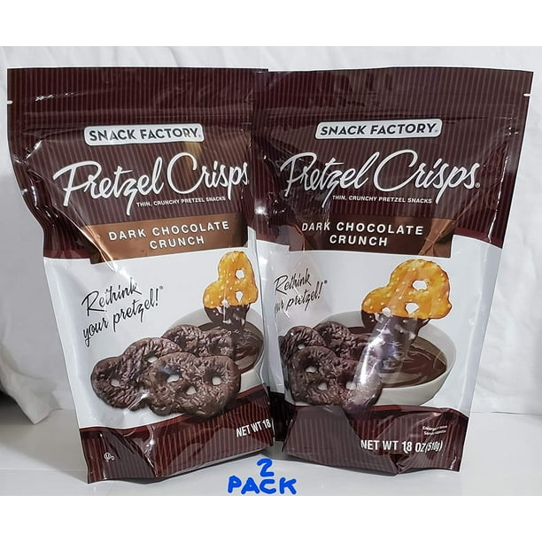 Snack Factory Pretzel Crisps Dark Chocolate Crunch, 36 Oz (2 18oz