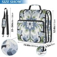 thumbnail image 2 of FORMRS Zipper Binder with Shoulder Strap 2-inch Ring 500 Sheet Capacity File Bag, Green Floral, 2 of 5