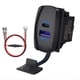 thumbnail image 1 of Interruptor Basculante USB de 12 V, Impermeable, con Puertos USB C y QC 3.0, de Corriente Dual, Cargador PD para Coche, UTV, RZR, Autocaravana, Camión, ., 1 of 5