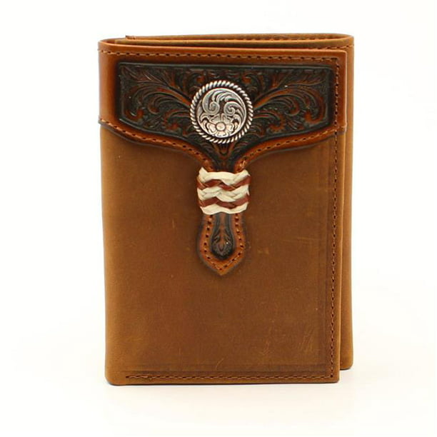 Ariat - Ariat A3538944 Tri-fold Style Top Grain Leather Mens Wallet ...