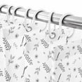 thumbnail image 6 of Shower Curtain 36"W x 72"L Thanksgiving Autumn Leaf Floral Pattern White Fabric Shower Curtains Set with Hooks Water Repellent Bathroom Curtains Machine Washable Bathroom Accessories, 6 of 6