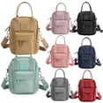 thumbnail image 2 of Odeerbi Crossbody Bags for Women Waterproof Multi-pocket Zipper One-shoulder Messenger Bag Nylon Cloth Mobile Phone Bag Gray, 2 of 5