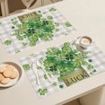 thumbnail image 4 of Xihbxyly Manteles Individuales Del Día de San Patricio, de Nailon Fácil de Limpiar, con Aislamiento Térmico, Diseño Antideslizante, Decoración para Mesa de Centro y Comedor, Color Verde, 42 X 32 Cm., 4 of 6