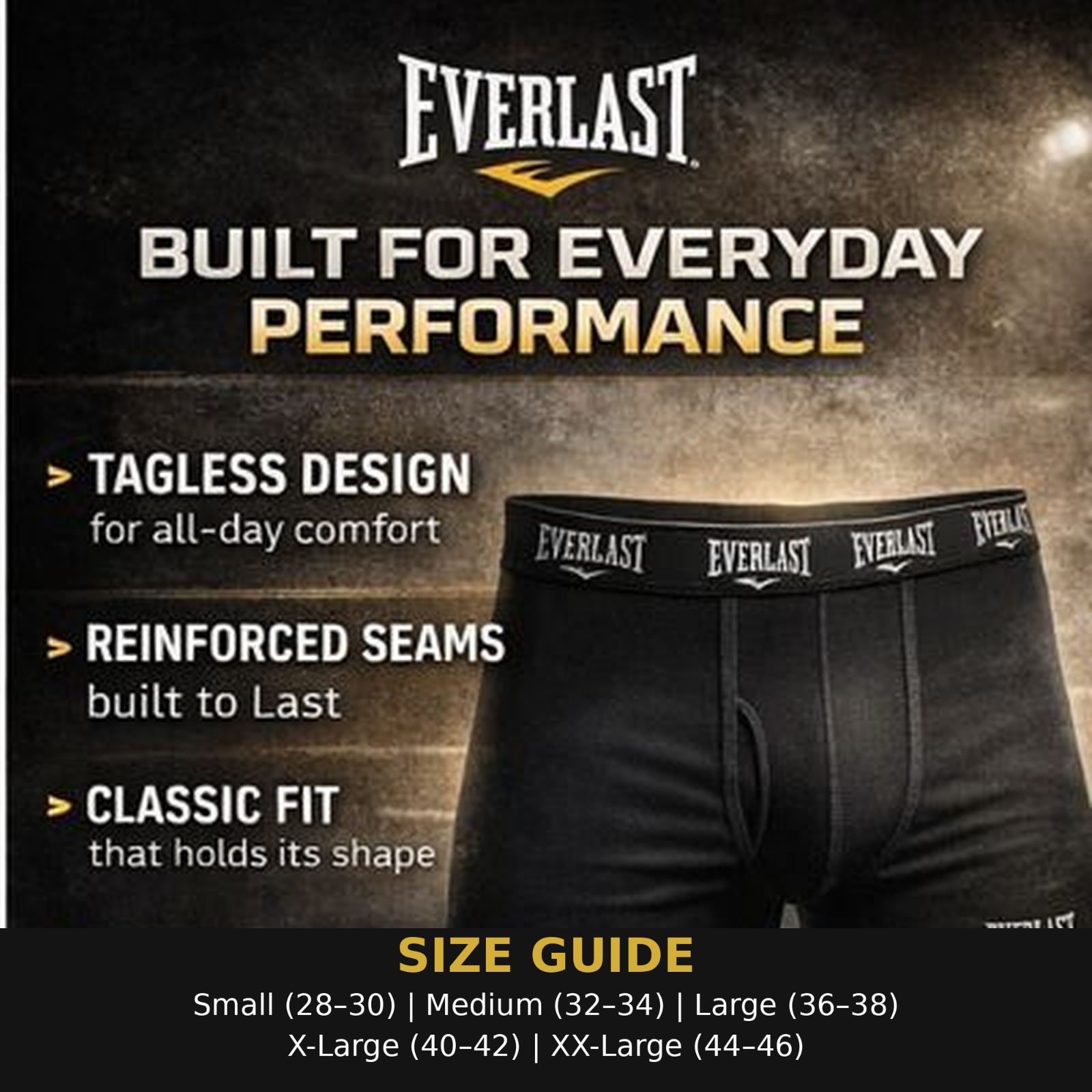 Everlast Men's Performance Underwear Boxer Briefs, 6-Pack photo 6