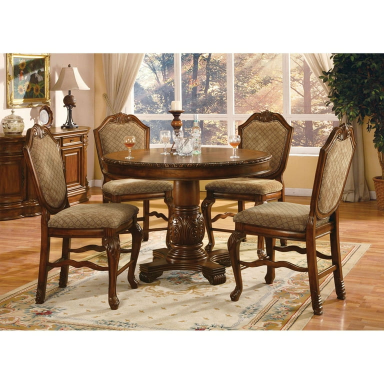 Acme Furniture Chateau De Ville Round Counter Height Pedestal Dining Table