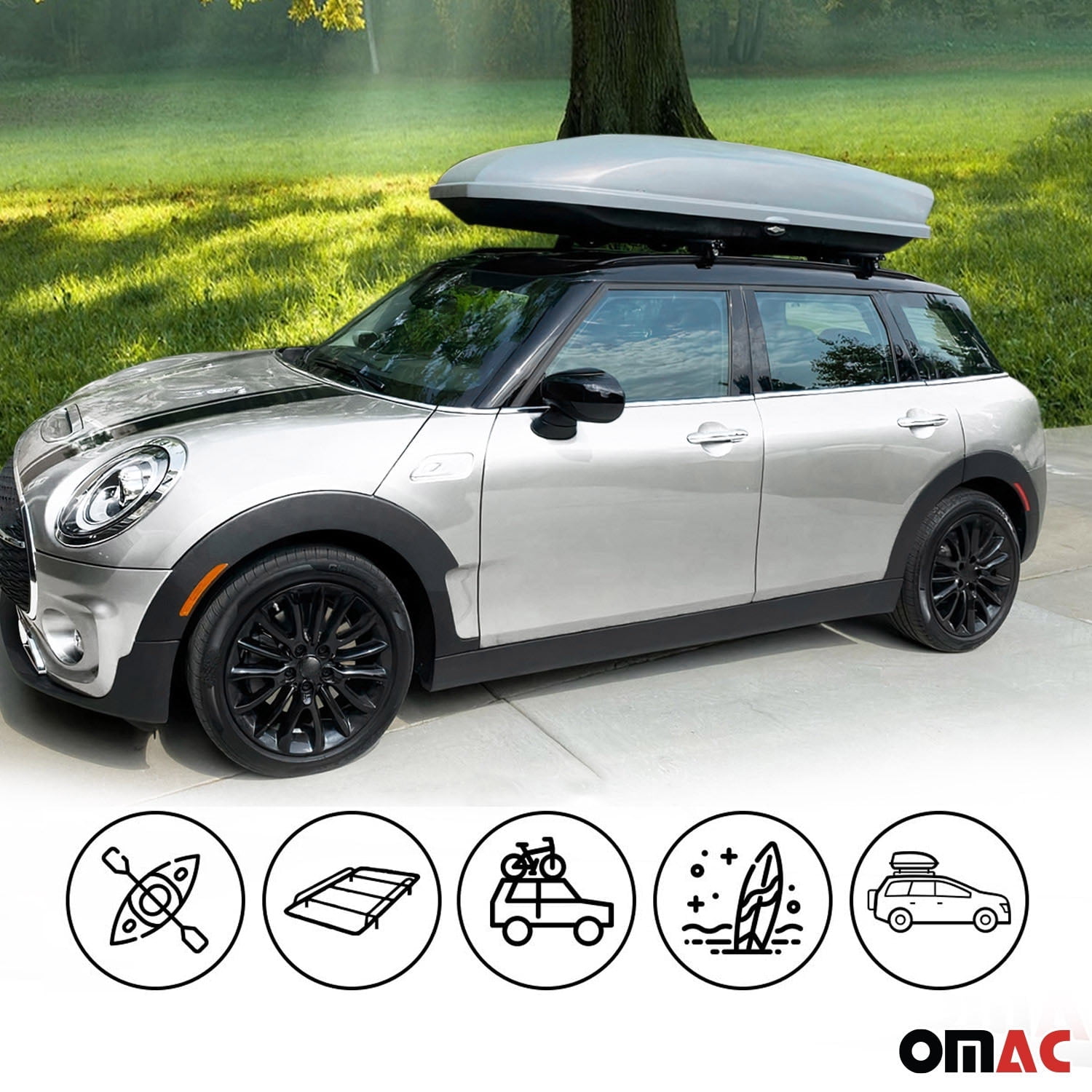 220 Lbs Luggage Roof Racks for Mercedes GLC Class X253 2016-2022 Alu Gray