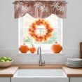 thumbnail image 3 of Palm Trees Tropical Tie Up Valance Curtains for Windows, Kitchen Curtains Window Treatments, Shabby Orange Summer Coastal Short Window Shades Valances for Bedroom Bathroom Cafe 42"x12", 3 of 8