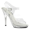 thumbnail image 2 of 5" Heel, 3/8" PF Ankle Strap Sandal - Clr/Clr, 6, 2 of 2