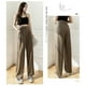 thumbnail image 5 of Pantalones Palazzo de cintura alta para mujer, informales, con bolsillos y cinturón, de pierna ancha, 5 of 5