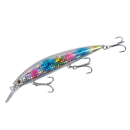 Lerpwige Fishing Lures Bait 5In Artificial Hard Baits Shallow Deep Diving Swimbaits with Treble Hooks Life-Like Topwater Lures