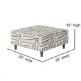 thumbnail image 3 of Fusion Furniture Durango Pewter Transitional Fabric Cocktail Ottoman in White, 3 of 3