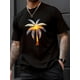 thumbnail image 1 of Camiseta informal de cuello redondo de algodón puro con estampado de letras para hombre, ideal para adultos, hombres, mujeres, adolescentes y jóvenes., 1 of 6