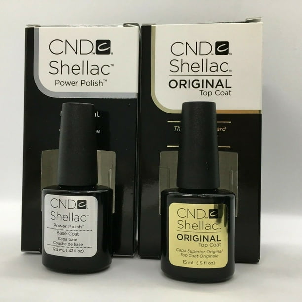 CND Cnd Shellac Nail Polish Original Top Coat And Base Coat, 0.5 Oz
