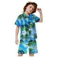 thumbnail image 3 of Kids Toddler Boys Shorts Set Casual Girls Short Sleeve Casual Tops Hawaii Beach Holiday Floral Shirts T Shirt Shorts Two Piece Clothes Set Summer Outfits,Size 2 Years 3 Years, 3 of 5