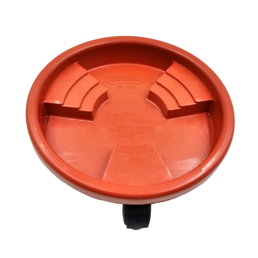Akoyovwerve Universal Wheel Resin Flower Pot Tray Mobile Flower Pot