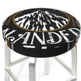 thumbnail image 3 of Balery Not All Those Who Wander Are Lost 1 Round Bar Stool Seat Covers Velvet Fabric Adjustable Protects from Scratches and Stains for 14-17 Inch Chair-13 inch, 3 of 7