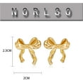 thumbnail image 5 of Gold Sliver Bow Earrings for Women Cute Ribbon Earrings Gold Silver Bow Knot Earring Bow Stud Earrings Birthday Party Jewelry Christmas Gifts for Women, 5 of 7