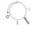 thumbnail image 2 of Delight Jewelry Silvertone Navy Silvertone Dream Big Charm Bracelet, 7.5+2" Extender, 2 of 4