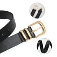 thumbnail image 2 of Fianmy Women's Leather Belt for Pants Jeans Dress, Fashion Ladies Leather Waist Belts with Gold Buckle, 2 of 8