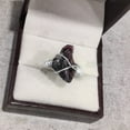 thumbnail image 2 of Natural Garnet Ring, Rough Garnet Gemstone Ring, January Birthstone, Wire Band, 925 Sterling Silver, Womens Ring, Christmas, Thanksgiving, Handmade, Statement Jewelry, Rough Gemstone Jewelry, 2 of 6