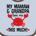 thumbnail image 4 of Inktastic Mamaw and Grandpa Love Me Grandkids Boys or Girls Baby Bib, 4 of 4