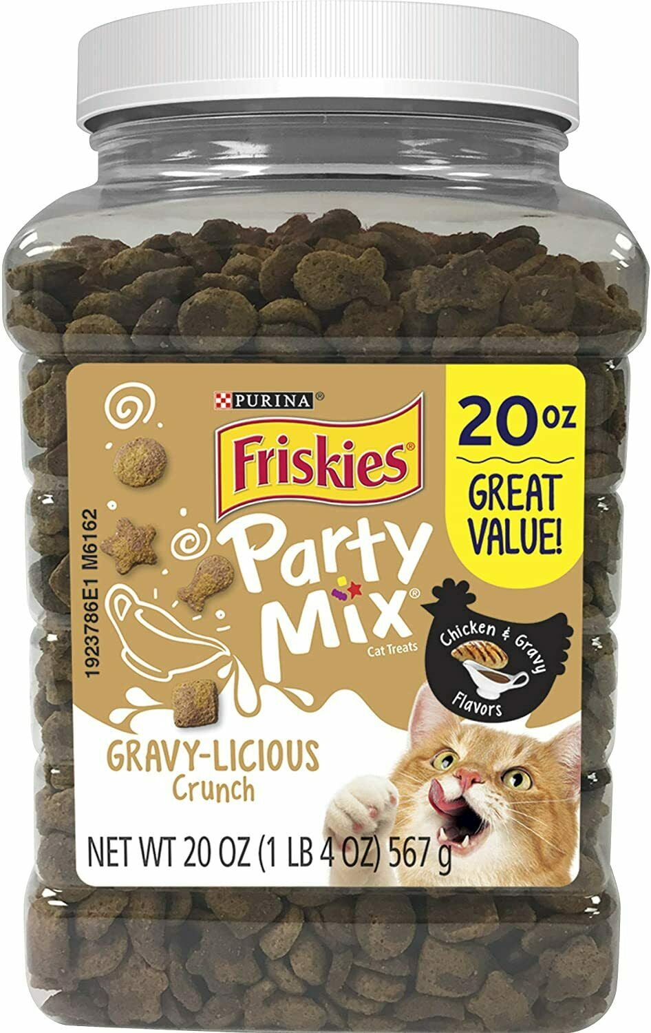 Purina Friskies Party Mix Adult Cat Treats 20 oz. & 30 oz. Canisters