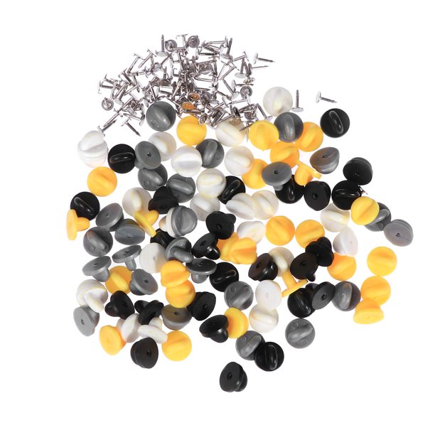 Pin Backs Rubber Clutches Locking Insignia Blank Crafts Clutch Badges