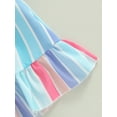 thumbnail image 6 of Bagilaanoe Toddler Baby Girls Summer Casual Dress Striped Sleeveless Ruffle Dress 6M 12M 2T 3T 4T Loose Beach A Line Sundress, 6 of 8