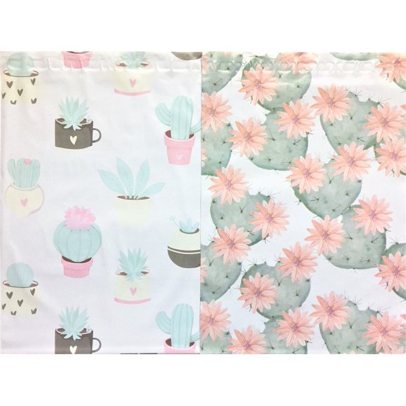 Kafly HOLUFER Designer Poly Mailers 10x13 : Pastel Succulent & Floating Cactus Combo; Printed Self Sealing Shipping Poly Envelopes Bag (30 Pcs Total) CX
