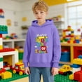thumbnail image 4 of IWRICH Kids Happy 100th Days of School Hoodies Long Sleeve Lined Hooded Sweatshirts Cute Tops,Size 2-14 Years Purple 110, 4 of 7