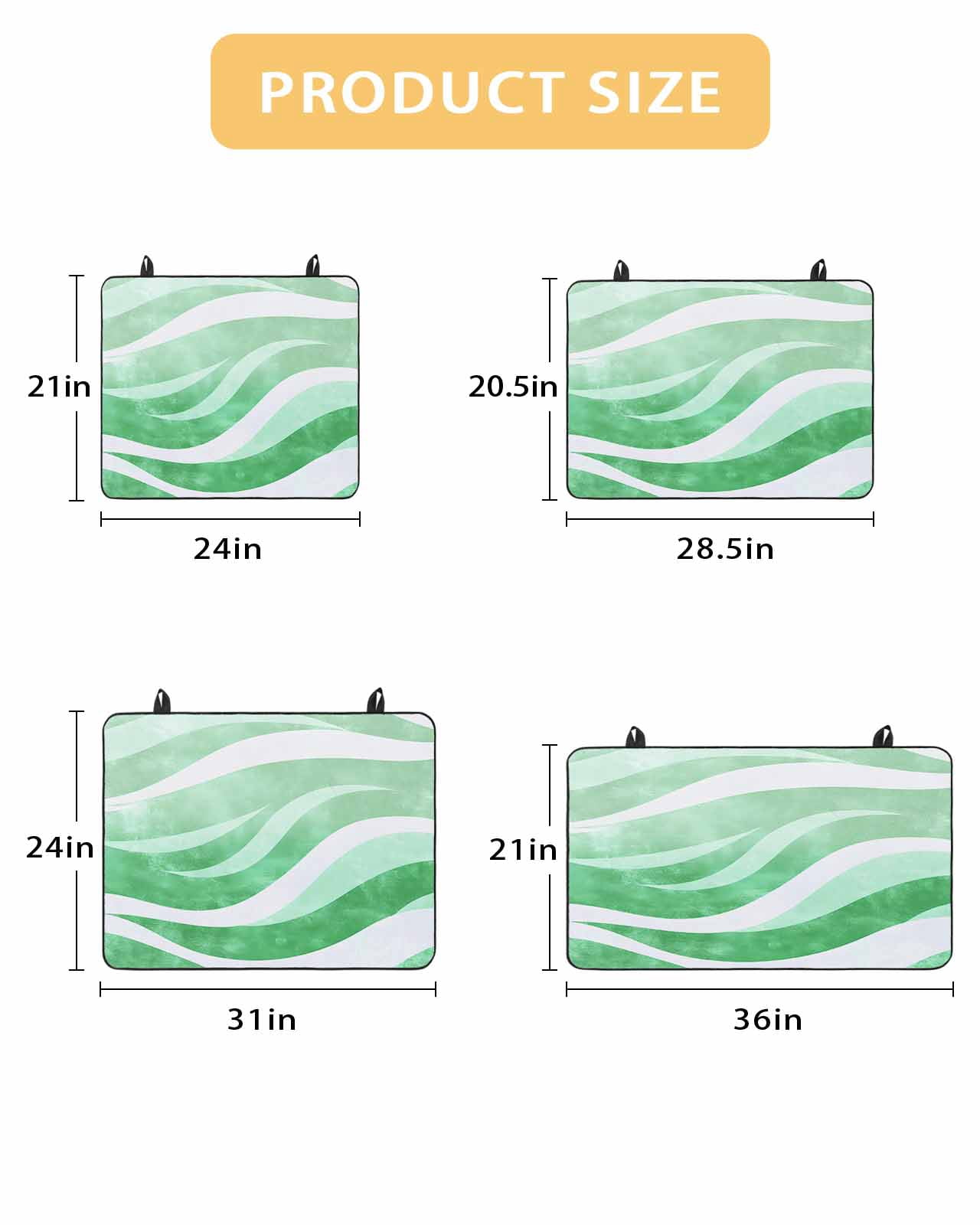 nqOlkjepod Large Induction Cooktop Protector Mat 24"x21", Green Stripe Stove Top Covers for Electric Stove, Abstract Waves Modern Ocean Coastal Texture Stove Burner Cover Mats, Glass Top Stove Cover