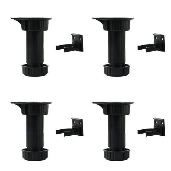 4pcs PP Adjustable Kitchen Cabinet Legs Feet Height(Total:100-145mm) x 43mm Dia