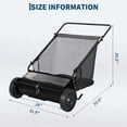 thumbnail image 7 of 26-Inch Push Lawn Sweeper with 4 High-Speed Brushes, 7 Cu. Ft. Hopper, Adjustable Height Yard Cleaner, 7 of 7