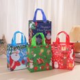 thumbnail image 4 of Bolsas de regalo de Navidad, bolsa de mano con forma de copo de nieve de Papá Noel y alce, bolsas de regalo para niños, bolsa impermeable no tejida gruesa, decoración navideña, 4 of 5