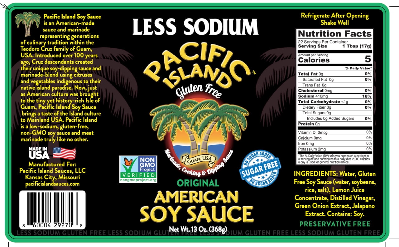 Pacific Island Soy Sauce Original 13oz Pack of 6
