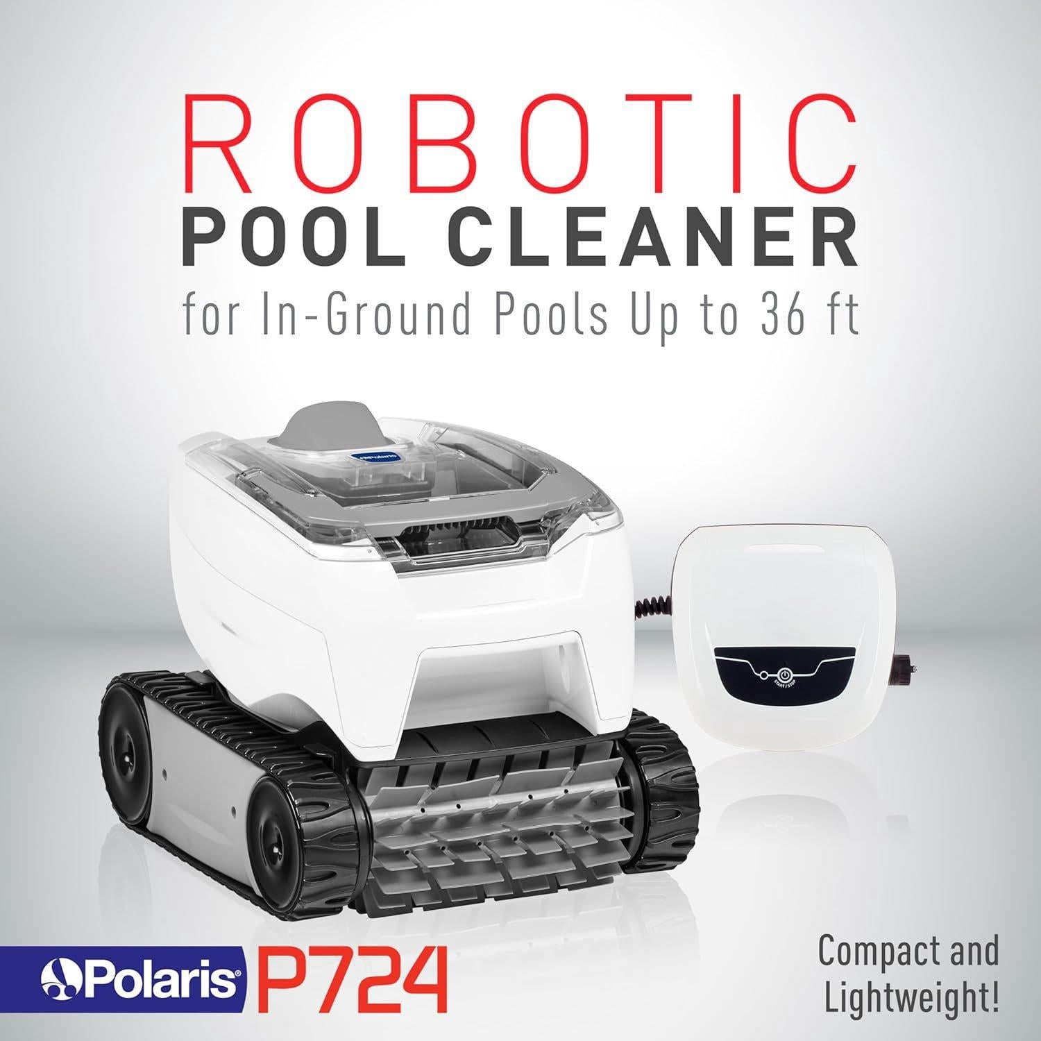 Polaris P724 Compact Lightweight Robotic Pool Cleaner F724