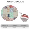 thumbnail image 6 of Pioneer Flower Floral Print Pattern Round Fitted Tablecloth with Elastic Edge,Dining Table Cover Waterproof,Outdoor Round Tablecloth for Camping,Dining,Indoor and Outdoor, 6 of 7