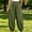 Army Green, variant on Gamviast Womens Wide Leg Pants Elastic Waist Crinkle Gauze Full Length Trousers with Pockets Ruffle Hem Lightweight Beach Vacation Casual Wear Light Blue S