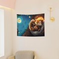 thumbnail image 3 of Kdxio Squirrel Sleeping In Tree Wall Hanging Tapestries Banner For Bedroom College Dorm Home Living Room Party Decor 29X37 In, 3 of 8