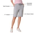 thumbnail image 3 of Hanes Shorts Deportivos Bermuda de French Terry para Mujer, Acero Claro, Talla Mediana EE. UU., 3 of 6