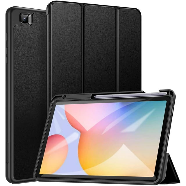 Case for Samsung Galaxy Tab S6 Lite 10.4 2020, Ultra Thin Lightweight Smart Cover, with Pen Holder, with Auto Sleep / Wake Function, for Galaxy Tab S6 Lite 10.4 Inch Tablet, Black