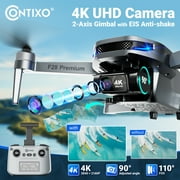 Contixo F28 Stratus Max 4K Aerial Drones for Adults with Camera, 2-Axis Gimbal Drones for Adults with Remote & Case, Gray