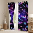 thumbnail image 3 of Homewish Boys Girls Kawaii Bats Cats Whale Black Out Curtains,Galaxy Starry Sky Curtains Pack of 2 (42x63 Each),Abstract Gradient Stars Print Bedroom Curtains,Lightweight Room Decor, 3 of 6