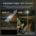 thumbnail image 6 of TEVOLE Camping Light Telescopic & Collapsible: 800 Lumens IP65 Waterproof Smart Remote Magnetic Base USB Rechargeable Battery Adjustable Height for Outdoor Adventure Hiking Emergency Lighting, 6 of 8