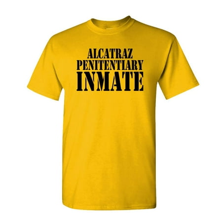 

ALCATRAZ PENITENTIARY INMATE - Unisex Cotton T-Shirt Gold Large
