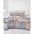 thumbnail image 3 of Beach Elephant Twin XL Size Down Alternative Comforter,Lightweight Comforter Quilt Bedding Set with Pillow Shams Natural Seaside Scenery Modern Paint Art Bed Comforter Duvet Insert 68"x98", 3 of 7