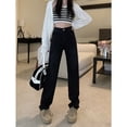 thumbnail image 4 of Pantalones vaqueros de estilo coreano para mujer, Jeans de nicho con cintura alta, informales, naturales, populares, lavados, 4 of 5