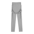 thumbnail image 5 of VSSSJ Women's Fake Two Piece Pants Slim Fit Solid Color Elastic Waist Double Side Velvet Wrap-Around Skirt Leggings Casual Fashionable Workout Trousers Gray L, 5 of 7