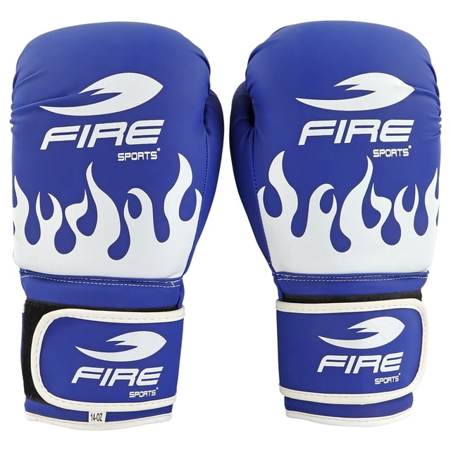 Par de Guantes de Boxeo Fire Sports PVC Línea Fire One Azul