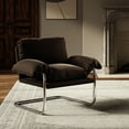 thumbnail image 2 of Accent Chair, Brown, Velvet, Living Room Lounge Cafe Lobby Hospitality Restaurant, Modern Contemporary, HB37763, 2 of 9